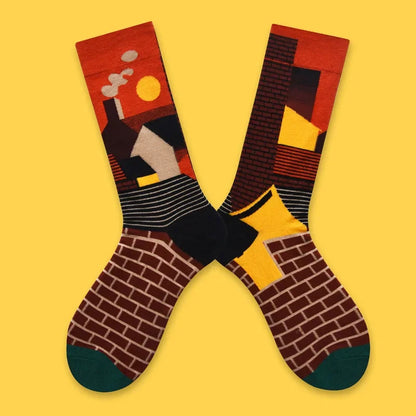 2024 Autumn and winter new socks female French plant series in high tide women's socks  designer socks