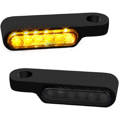 2Pcs Motorcycle Mini LED Turn Signal Running Lights Amber White Blinker Indicators Lamps For Harley Davidson Touring Accessories