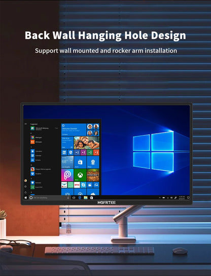 HGFRTEE 18.5inch Portable Monitor 120Hz RGB100% With VESA Hole & Back bracket Laptop Extended Display ADS-IPS HDR Screen