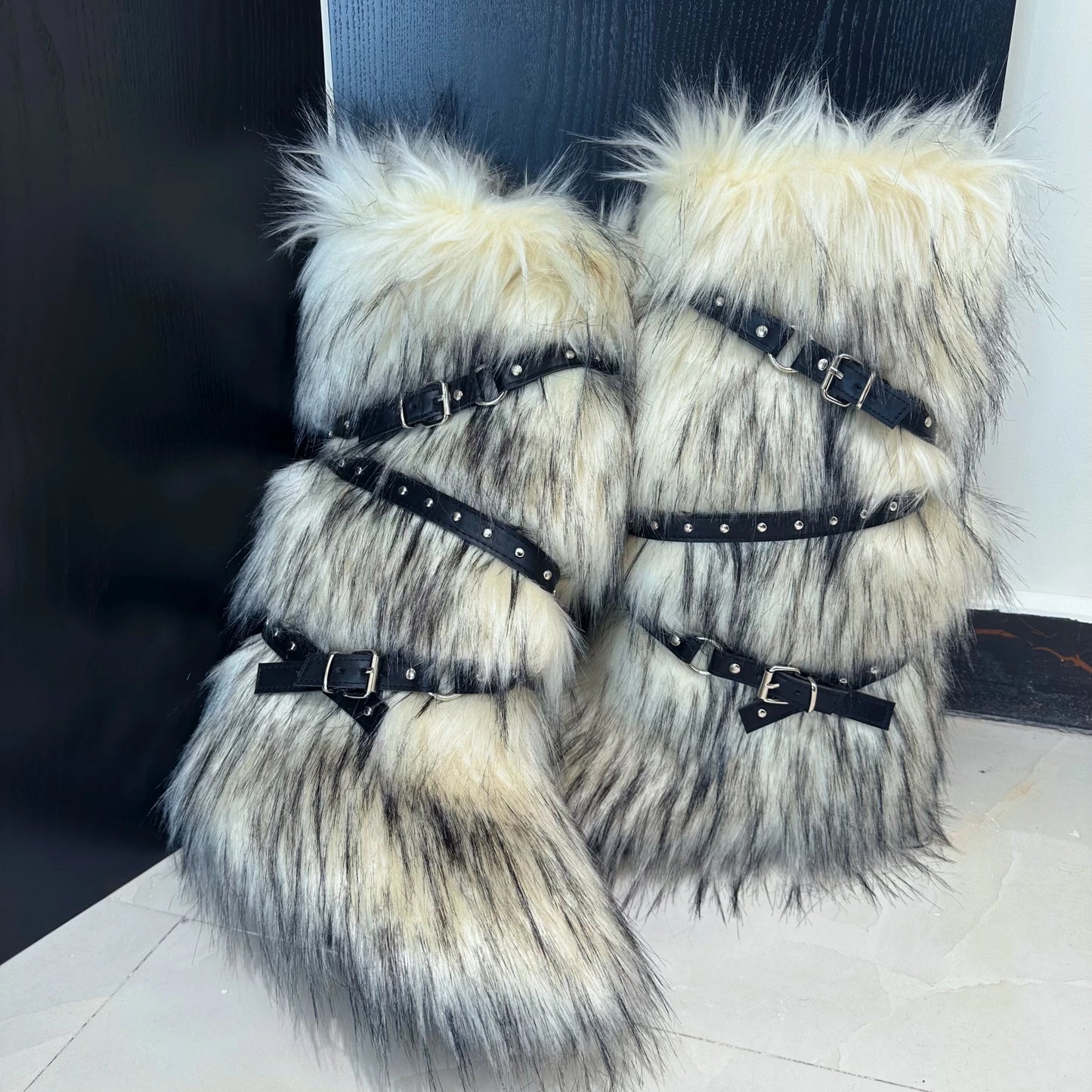 Y2K Fury Snow Boots 2024 New Winter 50cm High Helper Sleeve Fury Boots for Warm and Spicy Girls Fashion Snow Boots for Women