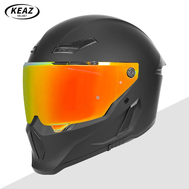 Motorcycle Helmet All-Season Universal Retro Men's Bike Racing Street Bike Riding Running Motorcycle Riding Safety Helmets
