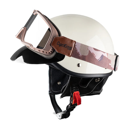 Cycking Motorcycle Helmet Four Seasons Riding Half Helmet Men Women Scooter Cute Retro