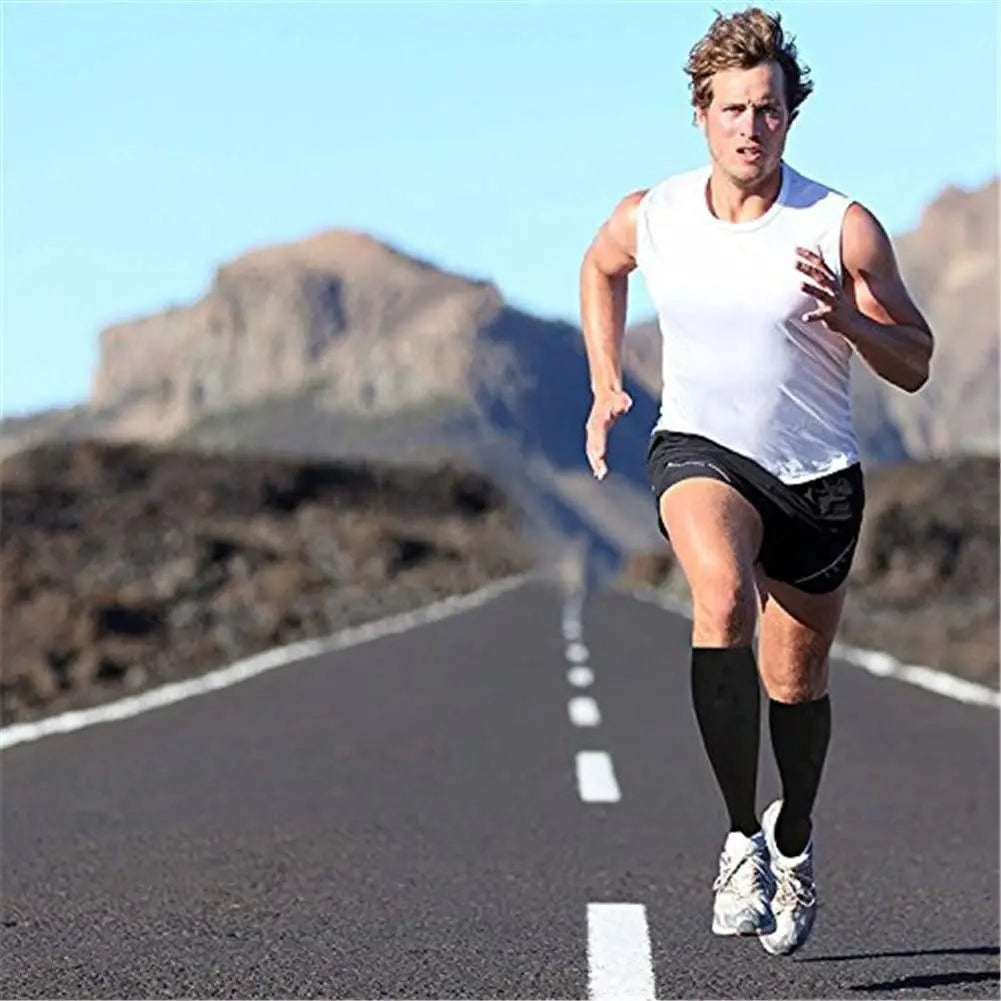 3/6/7 Pairs Compression Socks Women Medical Edema Running Socks Men Knee Length Cycling Socks  Football Basketball Outdoor trave