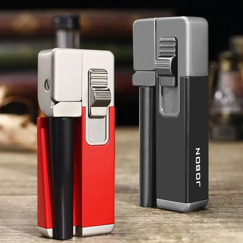 JOBON New Folding Pipe Integrated Inflatable Oblique Flame Lighter Metal Material Men's High-end Gifts