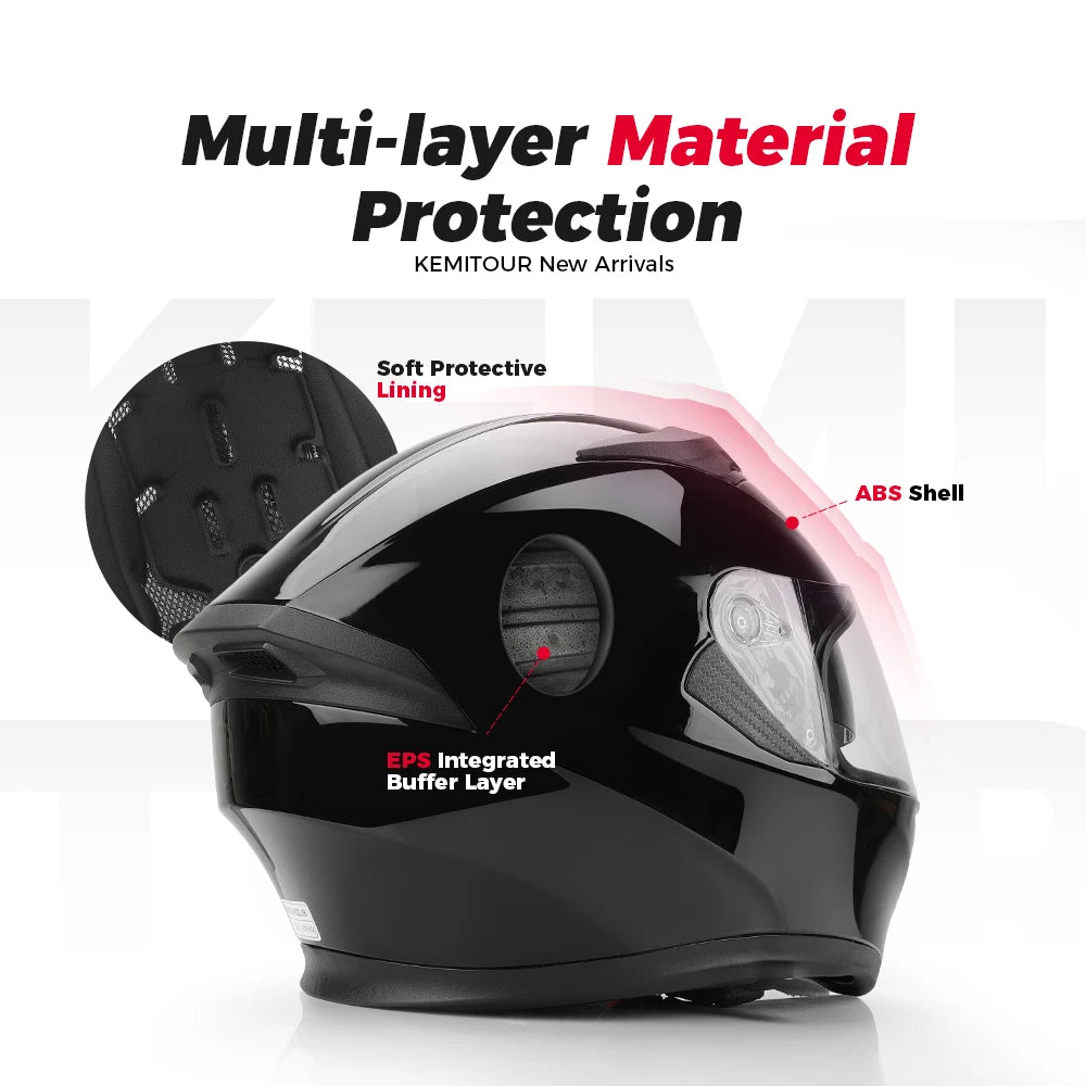 KEMITOUR ECE Racing Moto Helmets For BMW R1200 R1250 GS Motorcycle Helmet Full Face Motocross Adult Motorbike Street Touring