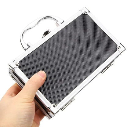 Shockproof Aluminum Alloy Tool Box Drop-Resistant Impact Resistant Portable Tool Case Protective Handheld Safety Briefcase