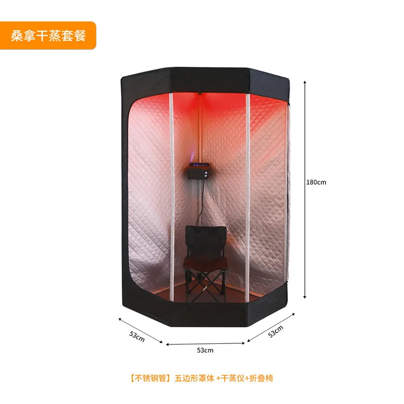 Sauna Room Sweat Steamer Box Household Mobile Folding Sauna Box Sweating Fumigation Dry Steaming Wet Steaming