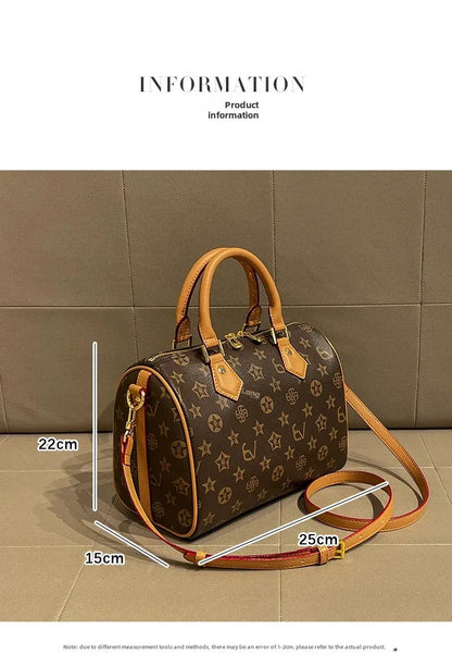 2024 Spring Summer New High-End Feelprinting Vintage Large Capacity Pillow Bag Fashionable Simple Commuting Crossbody Women's Ba
