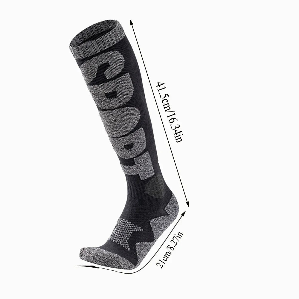 Skiing Socks Thermal Knee-high Cold Weather Warm Sock For Snowboarding And Mountaineering Socks Outdoor Activities