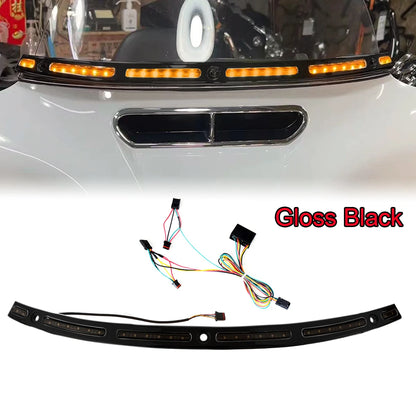 1X LED Windshield Trim For Harley Touring Electra Tri Glide Street Glide CVO 2014-2016 2017 2018 2019 2020 2021 2022 Models