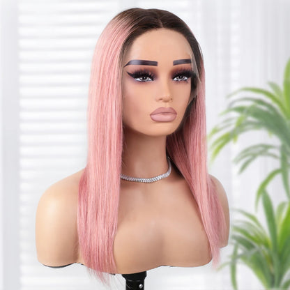 Sleek Straight Lace Front Wigs 13x6x1 Lace Part Human Hair Wig For Women Transparent Lace Highlight Blonde Big Sale Remy Hair