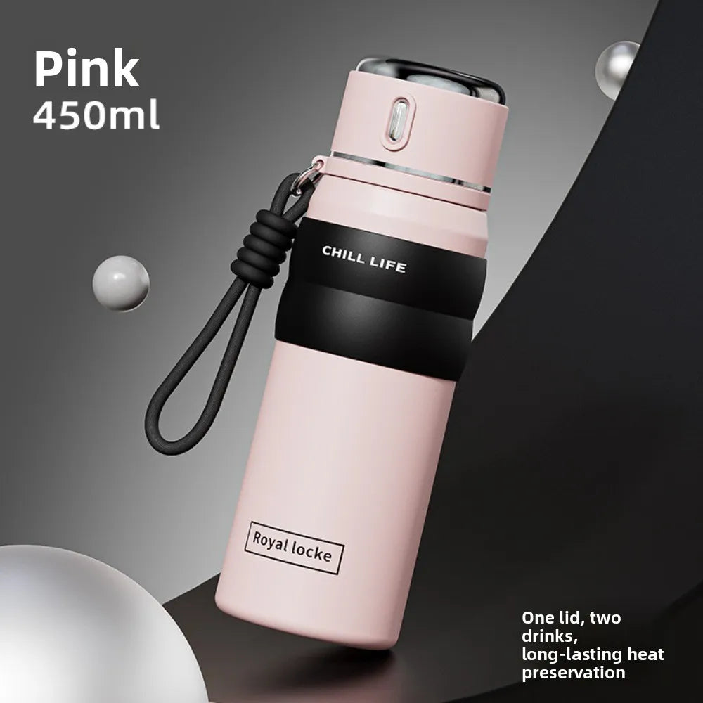 Dopamine all steel insulated cup 316 stainless steel high aesthetic water cup intelligent temperature display cup