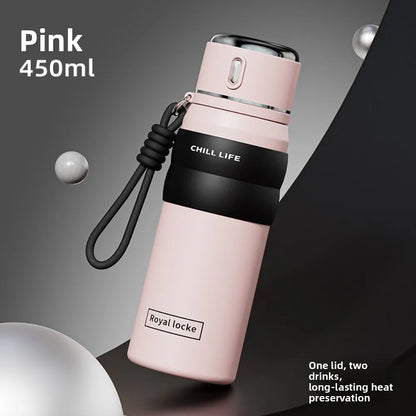 Dopamine all steel insulated cup 316 stainless steel high aesthetic water cup intelligent temperature display cup