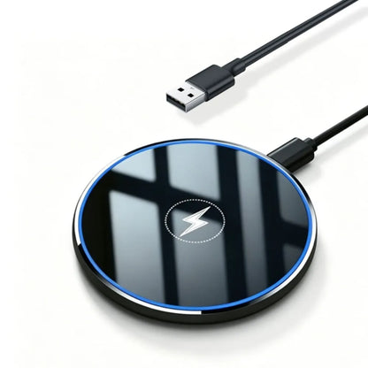 Wireless Charger LED Light Phone Pad Dock For iPhone 17/17 Pro Max 16 15 14 13 12 Pro Max Samsung Xiaomi Fast Charging Station