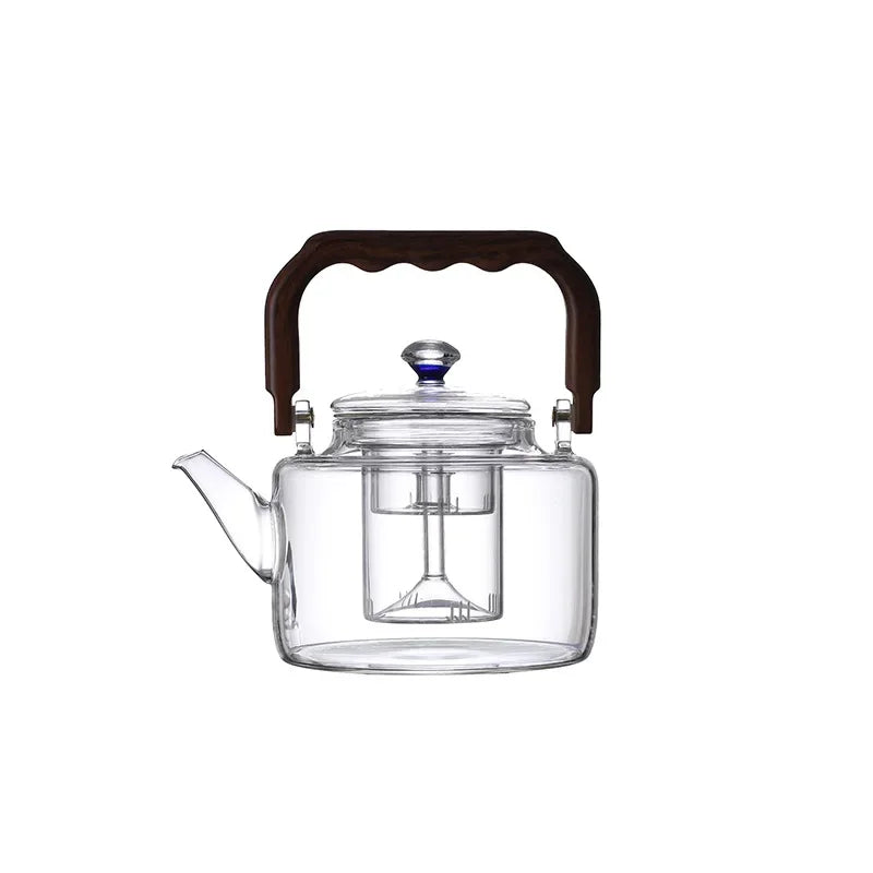 High Borosilicate Glass Teapot Thickened Filter Integrated Steaming and Boiling Teapot High-capacity Home Kung Fu Tea Set