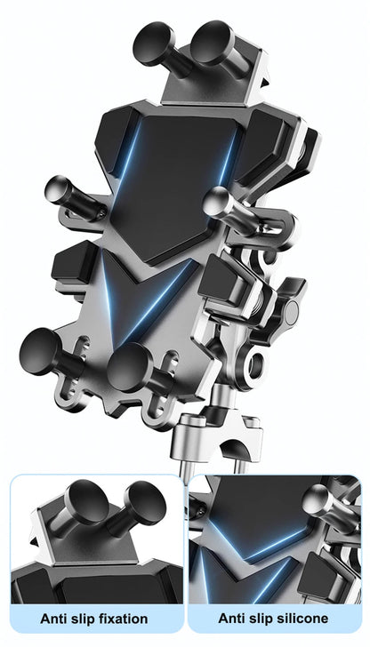 Alloy Shock-Absorbing Phone Holder for Motorcycle Bicycle Universal 360 Rotation Adjustment Mobile Phone Navigation Bracket