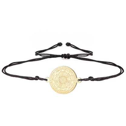 Dawapara Seven Archangels Seal Bracelet Solomon Protection Blessing Amulet Stainless Steel Religious Jewelry