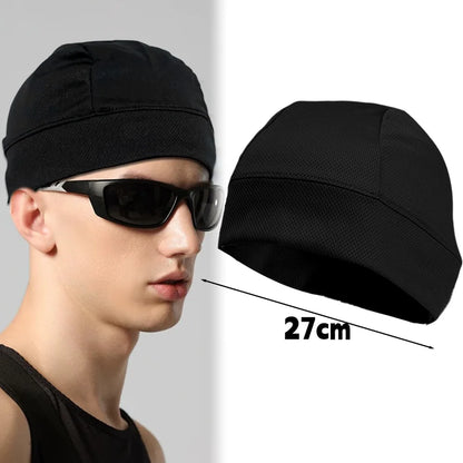 5/2/1pc Summer Cooling Skull Caps Helmet Liner Anti-UV Anti-Sweat Wicking Cycling Running Motorcycle Riding Under Hard Hat Liner