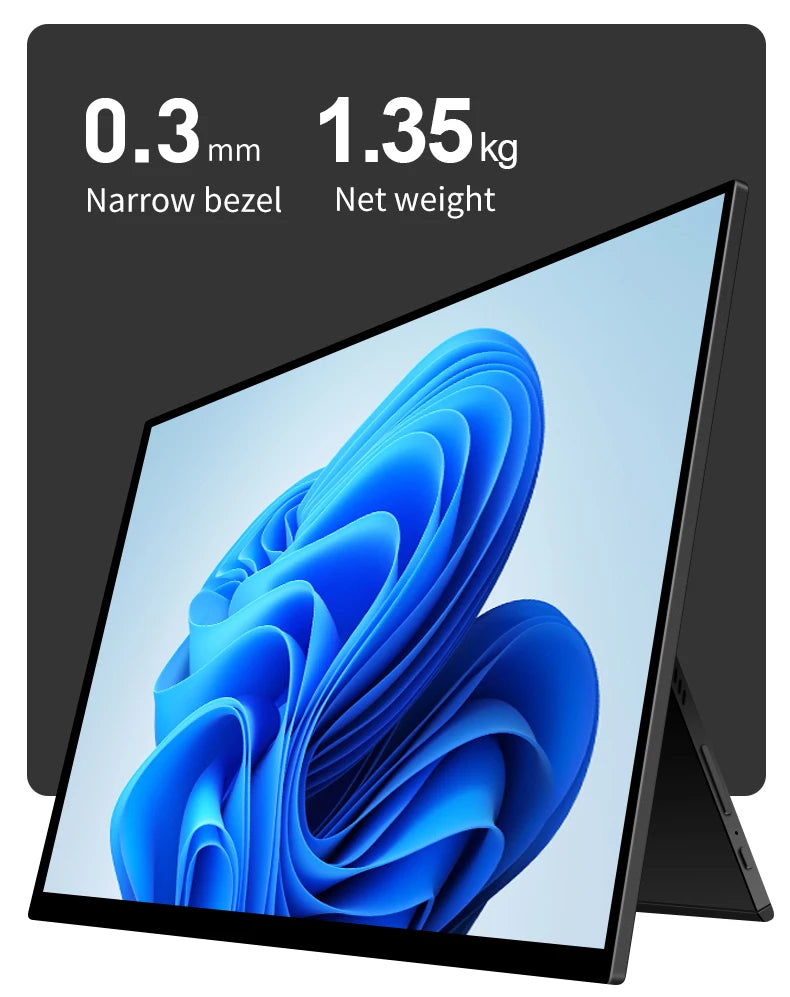 VCHANCE 15.6 Inch Portable Monitor Touchscreen with Battery 72%sRGB 300Nit Display with Stand for Laptop Mac Xbox PS5 Switch