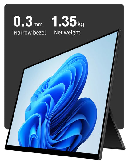 VCHANCE 15.6 Inch Portable Monitor Touchscreen with Battery 72%sRGB 300Nit Display with Stand for Laptop Mac Xbox PS5 Switch
