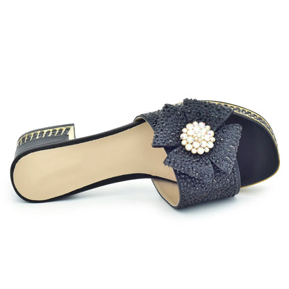 New Design Full Crystal Open Toe Sandals Designer Shoes Women Luxury 2025 Nigerian Women Wedding Shoe Decorated with Rhinestone