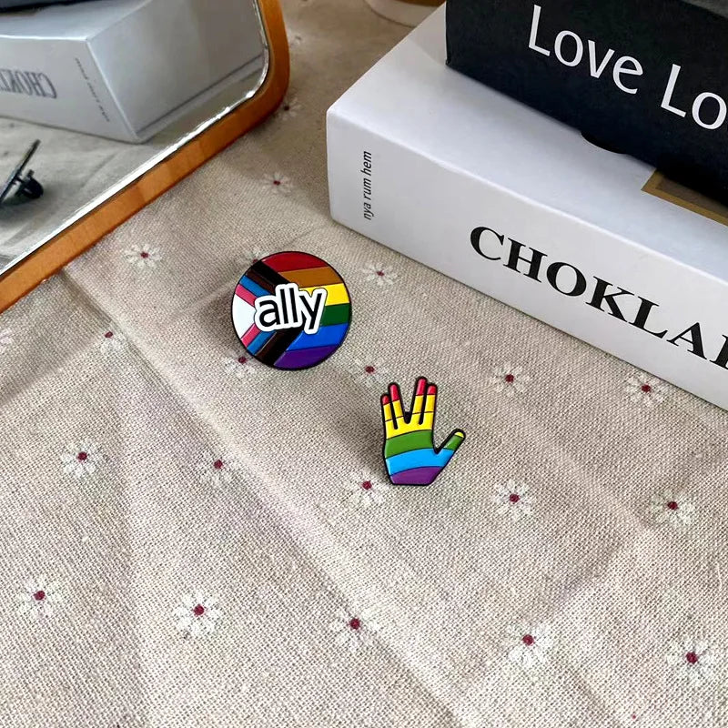 LGBT Rainbow Enamel Pins Pride Gay Asexual Trans Lesbian Dialog Box Brooches Lapel Backpack Badge Jewelry Gifts Accessories