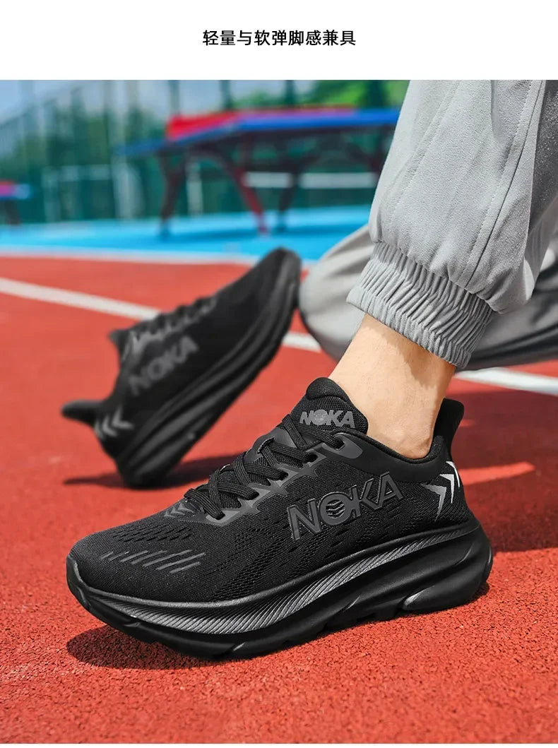 Men's Running Shoes Jogging Breathable Mesh Cushioning Non-Slip Outdoor Luxury Shoes Couple Trainer Race Sneakers Off-road Shoes