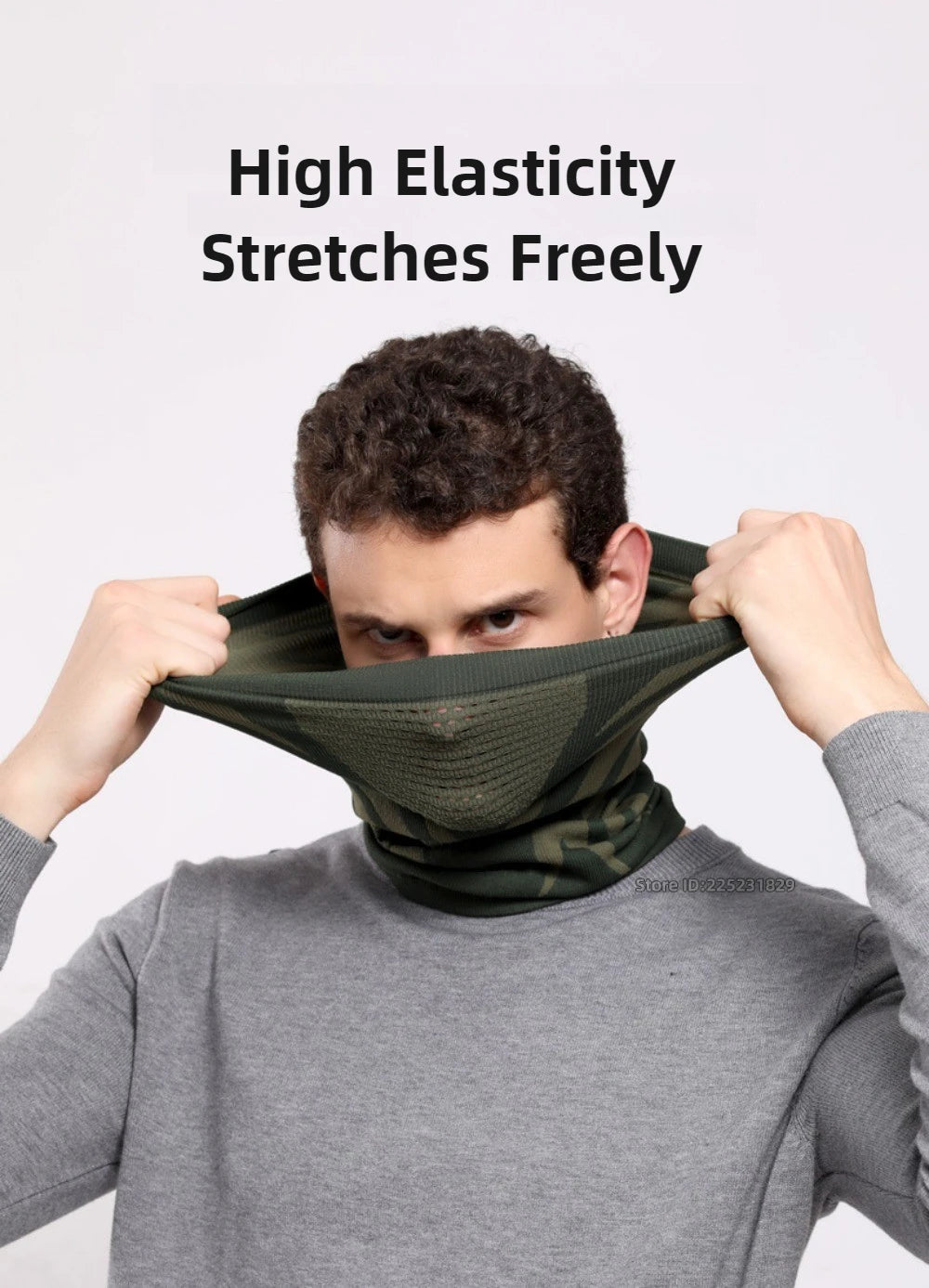 Motorcycle Balaclava Winter Neck Warmer Windproof Face Mask Cold Protection Seamless Scarf Ear Cover Breathable Riding Outdoor