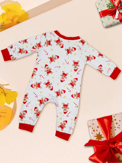 New 2025 Cartoon Allover Print Christmas Pajamas in Set Couples Casual Sleepwear Children's Clothing Baby Dog Romper Family Look