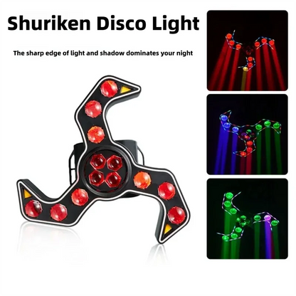 Shuriken Moving Head DJ Lights Rotating 120W RGBW 4 in 1 DJ Equipment Stage Light Strobe for DJ Disco Party Event Stage Effect