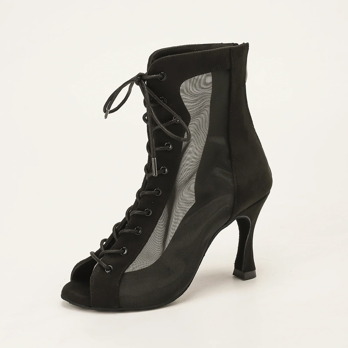 Profession Latin Dance Shoes Woman Suede Mesh Ventilation Ballroom Salsa Boots for Girls Soft Bottom Practice Jazz Latin Boots
