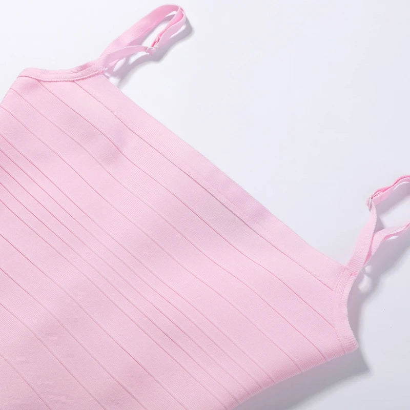 Sexy Solid Knit Women Top Stripe Sleeveless Slash Neck Pleated Female Crop Tops 2026 Spring Summer All-match Lady Knitwear