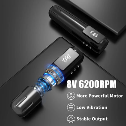 YILONG Wireless Tattoo Machine Or CompleteTattoo Pen Gun Kit With 1600MAH Power and LED Screen Rotary Tattoo Machine Pen Set