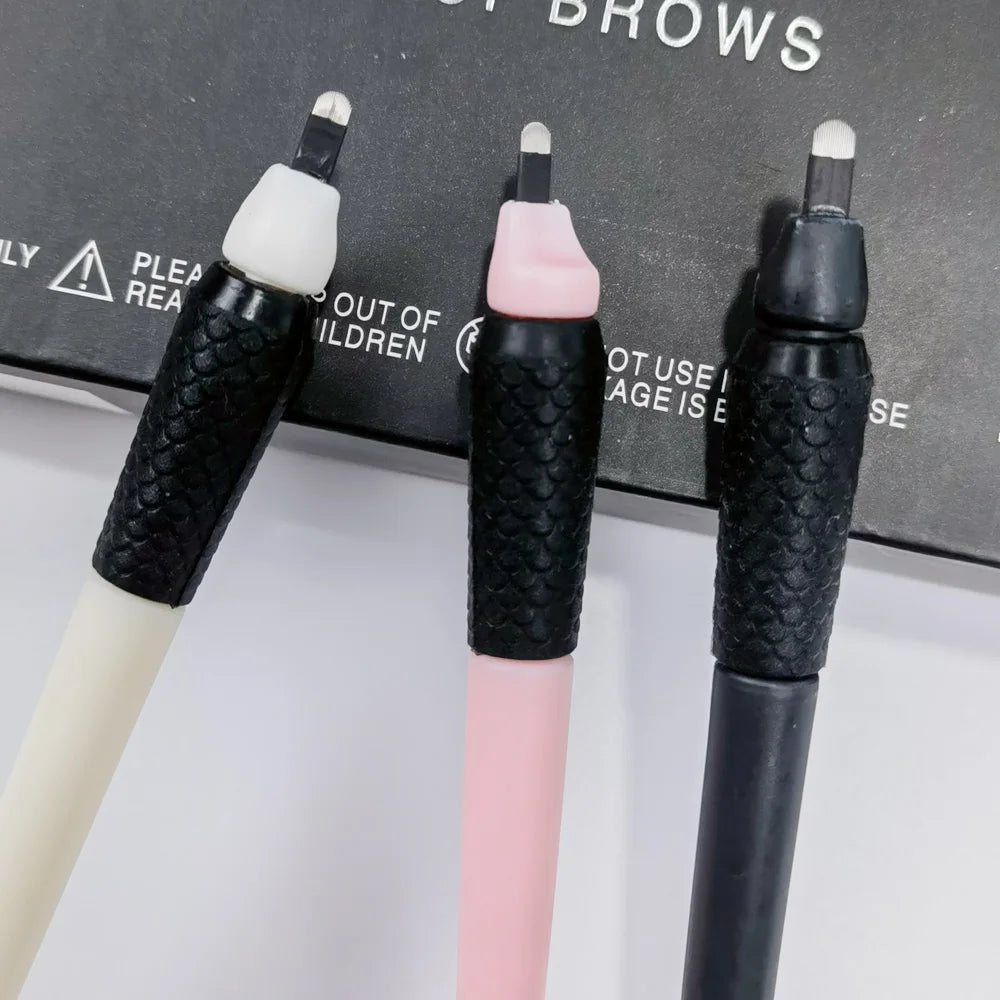 10/50Pcs Disposable Microblading Pen 18U Permanent Makeup Eyebrow Manual Tattoo Pen