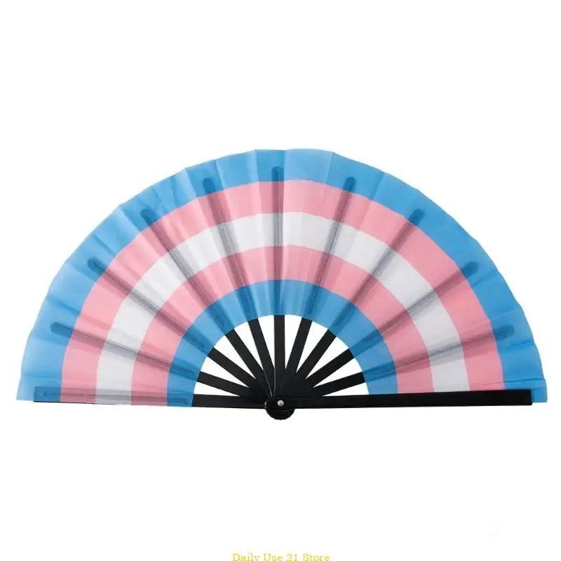 Rainbows Folding Fan Colourful Fan LGBTs Gay Prides Party Summer Music Festival