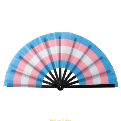 Rainbows Folding Fan Colourful Fan LGBTs Gay Prides Party Summer Music Festival