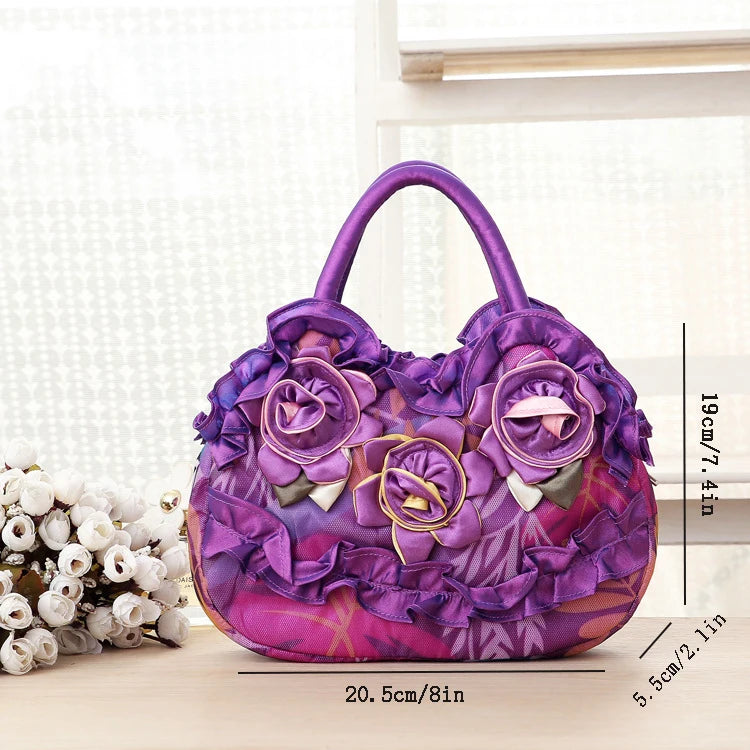New women's handbag pure color lace zipper handbag mom bag large capacity mobile phone change purse storage bag