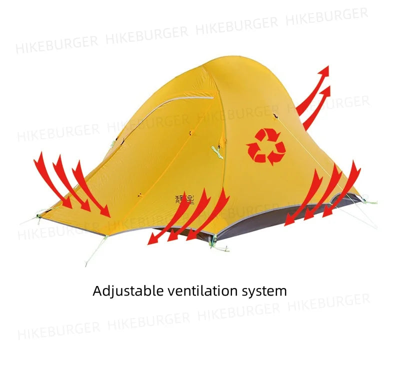 ASTA GEAR Yunque 10D Ultralight 1P Tent Outdoor Camping Fish Spine Waterproof Windproof Silicon Coating Trekking Tent
