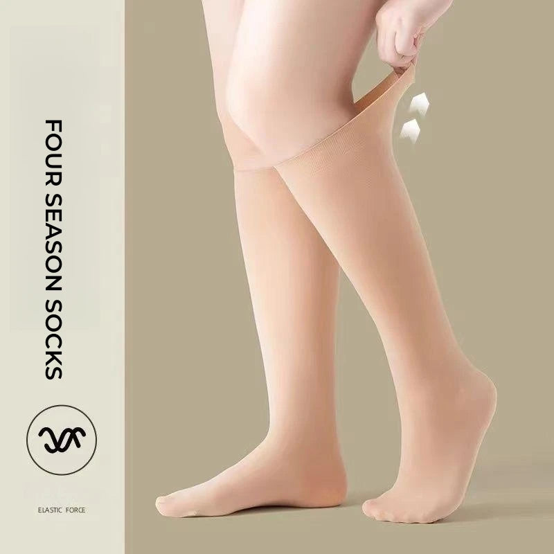 DOIAESKV Plus Size Women Stockings Over Knee Socks Thigh High Socks Large Size Female Stockings Long Socks Women's Stockings