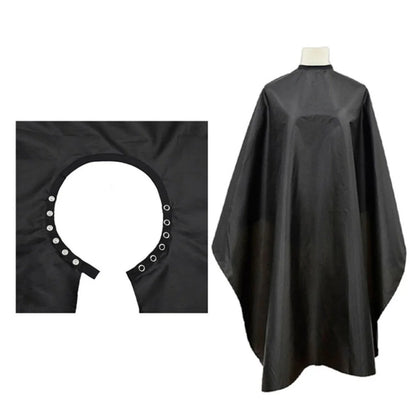 Button collar Black Haircut Cloth Hairdressing Anti-Static Salon Gown Hidden Buckle Hairdresser Apron Haircut Capes Supplies