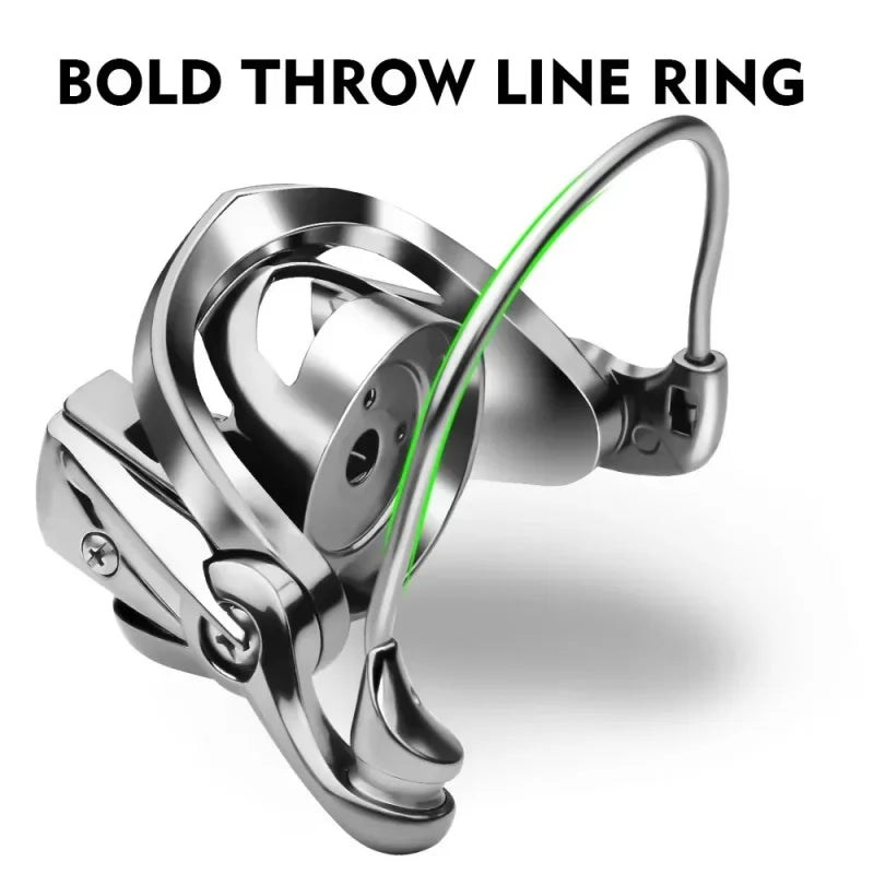 ABUG ARCIA  High Performance Fishing Reel, SWC1000-7000 Series , 12+1 Bearings, 4.7:1/5.5:1 Gear Ratio，Gift PE Fishing Line