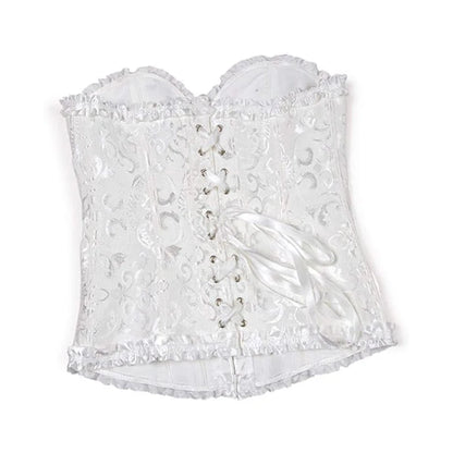 BurVogue Women Lace Up Sexy Floral  Boned Corset Overbust Body Shaper BustierLingerie Bodyshaper Top Corsets Top