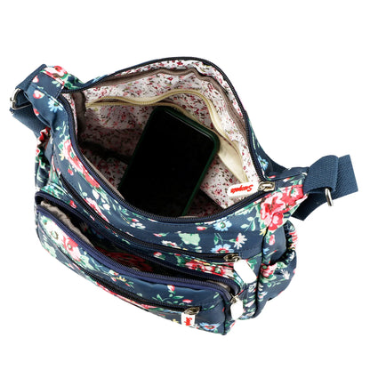 Fashion Multi-Pocket Crossbody Handbags Floral Pattern Female Shoulder Bag for Shopping Messenger Bags Waterproof Crossbody Bag