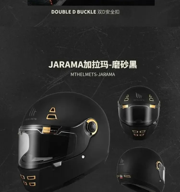 MT Jarama Retro Motorcycle Helmet DOT ECE Certification Full Face Racing Off Road Helmet Cascos Para Motos Capacete Casco Moto