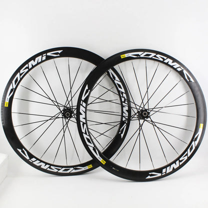 New White Black Gray 700C 50mm Road bike alloy bicycle wheelset clincher rims V Disc brake Thru Axle center lock hubs wheels