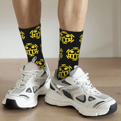 Fashion Men's Socks Harajuku Tony Tony Choppers Sock Luffys Zoros Trafalgar Law Anime Women's Socks Spring Summer Autumn Winter