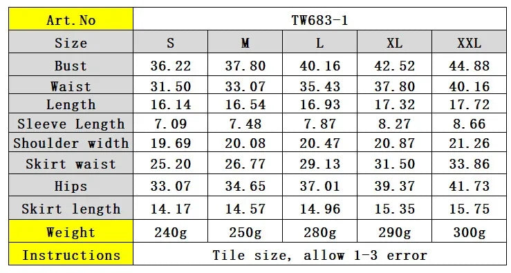 Fashionable Women's Stripe Color Block Shortie Set TW683-1 Bicolor Collar Crop Top with Skirt Polyester Fiber Knee-Length
