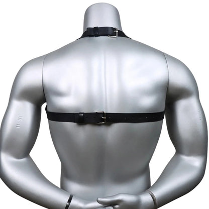 Man Leather Punk Chest Straps Harness Belt Carnivals Dance Costume