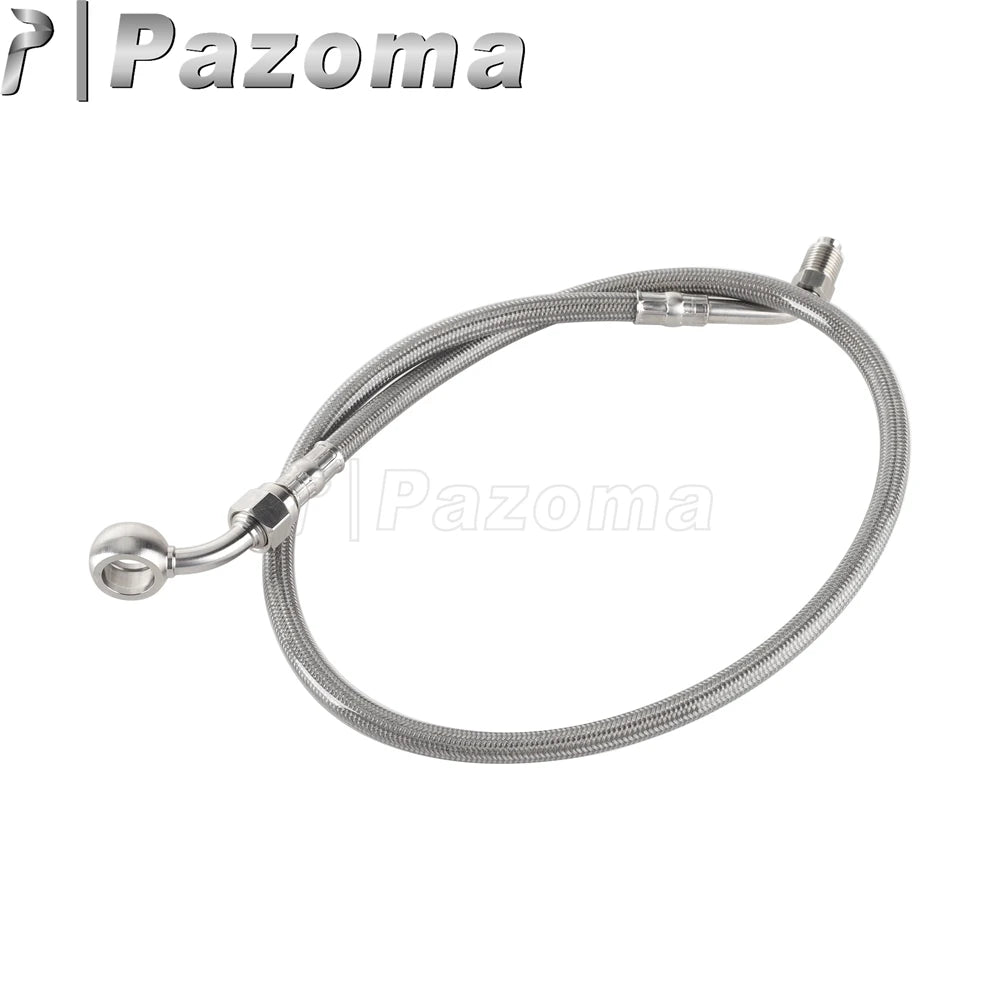 Motorcycle Hydraulic Banjo Braided Line Steel Brake Hose Cable For Harley Softail Slim Breakout Deluxe Street Bob Fat Boy 18-23