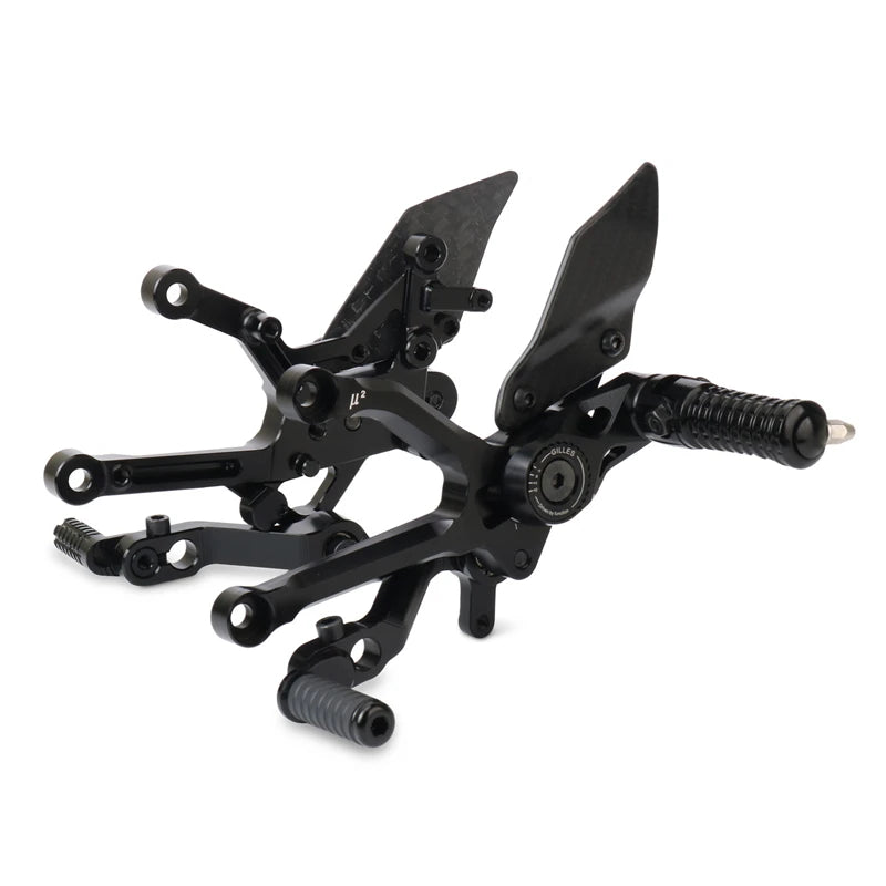 Motorcycle Carbon Fiber Adjustable Footrests Rear Set Footpeg Rearset Foot Peg Pedal For PANIGALE V4 Panigale V4S 2025